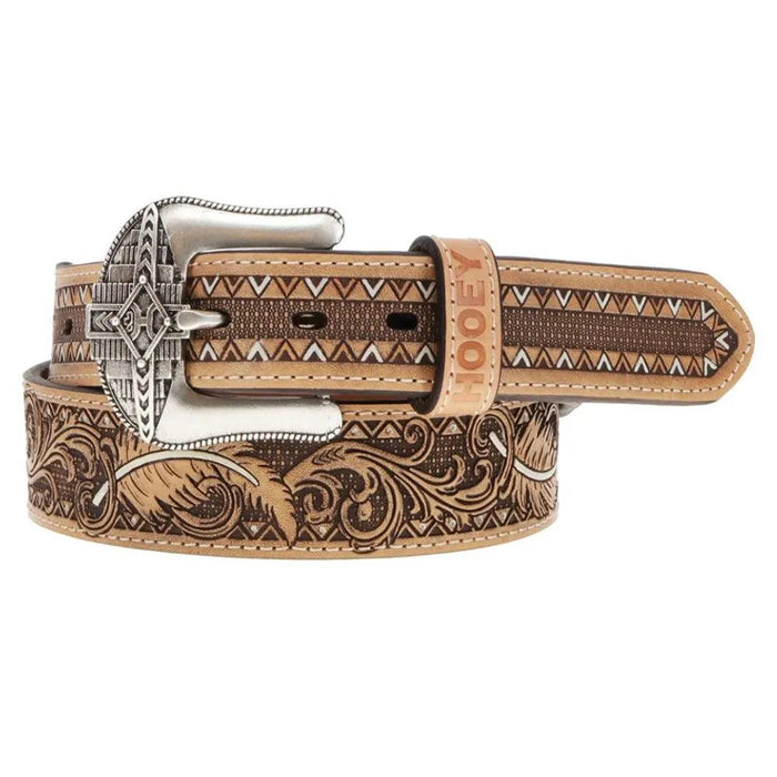 HOOey War Paint (Brown/Ivory) - Mens Leather Belt - Hatcountry