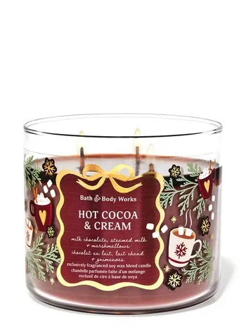 Hot Cocoa & Cream 3-Wick Candle