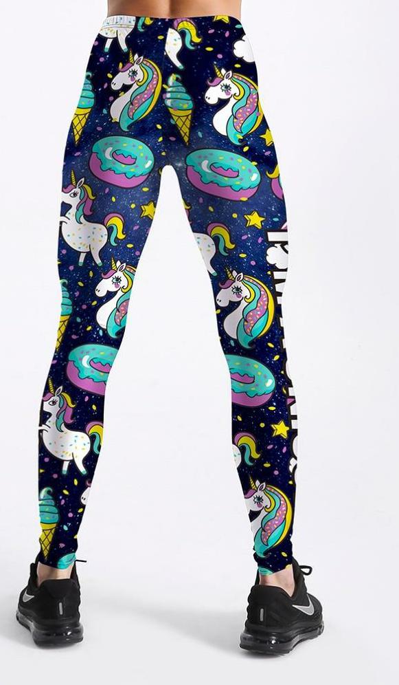 Hot Donuts & Unicorns Printed Leggings