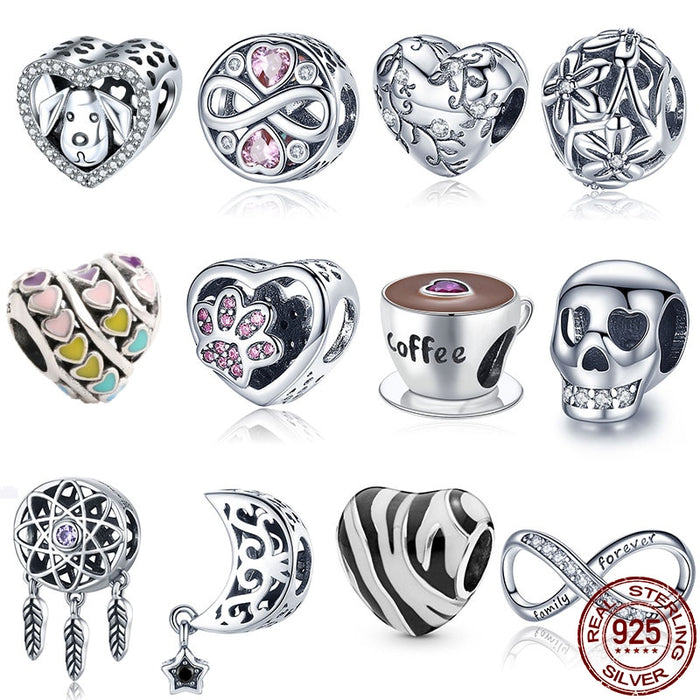 Hot Sale 100% Real 925 Sterling Silver 3mm Bracelet Charms