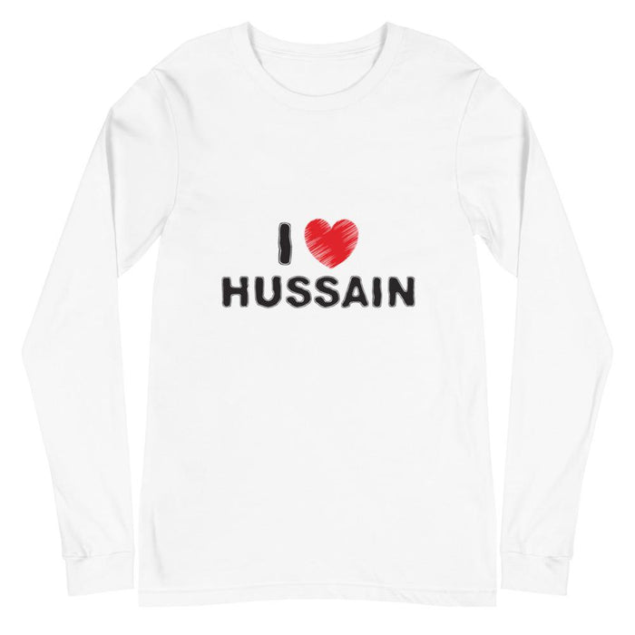 I Love Hussain (as) - Long Sleeve T-Shirt WOMEN - Hayder Maula