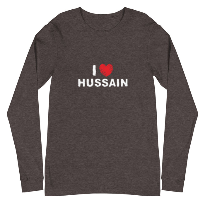 I Love Hussain (as) White - Long Sleeve T-Shirt WOMEN