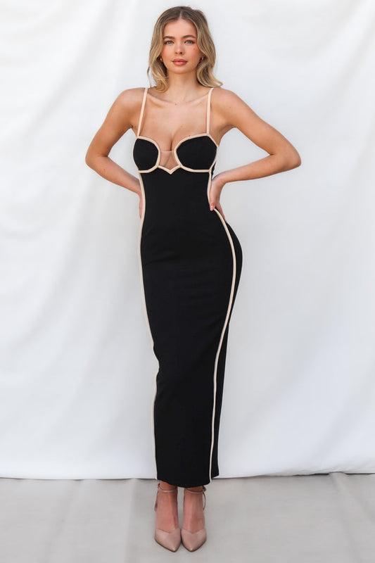 Inaya Maxi Dress - Black - Runway Goddess