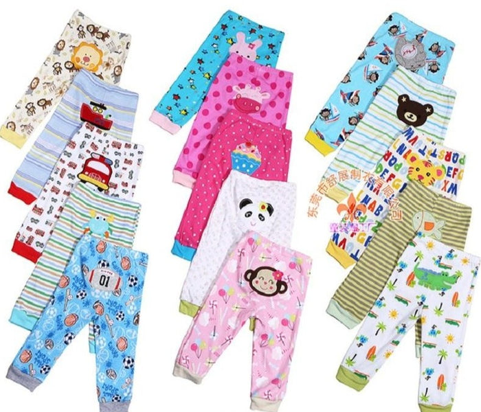 Infants Coloured Cartoon Pants/Leggings 5pcs/set gift 3-24M