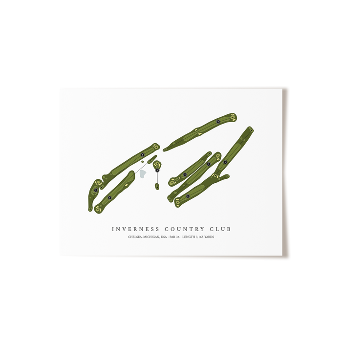 Inverness Country Club | Golf Course Print | Unframed