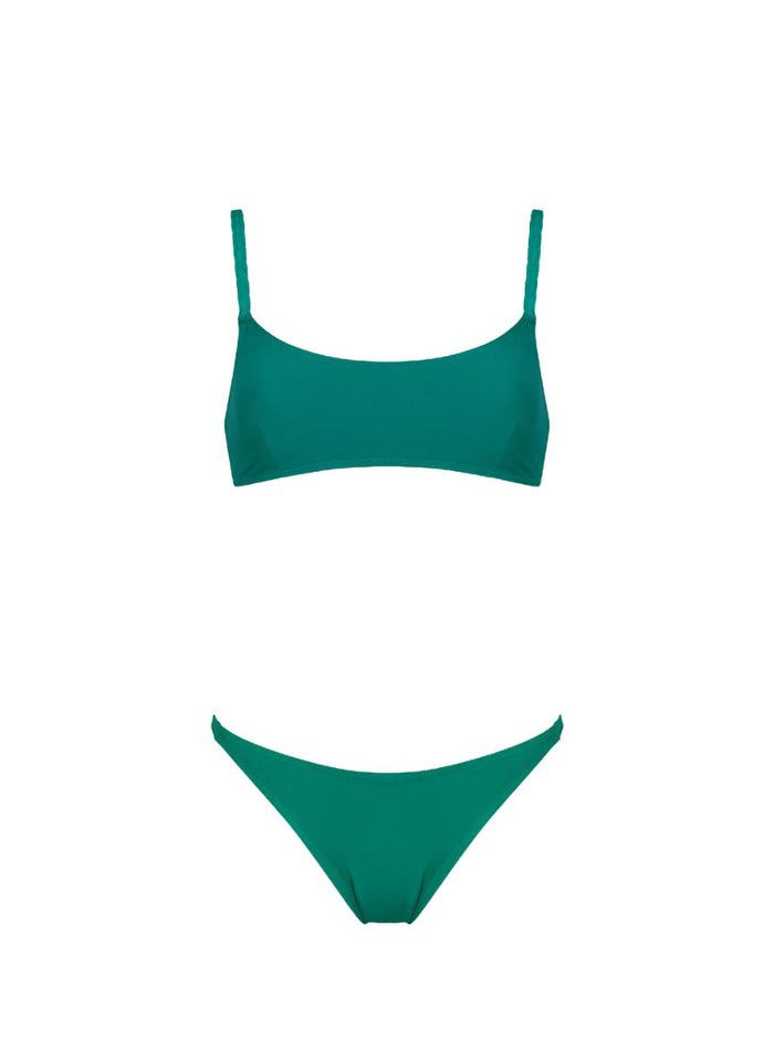 Bikini Kiohne Iris/Nora Braided Trim Bikini Emerald Green Apoella