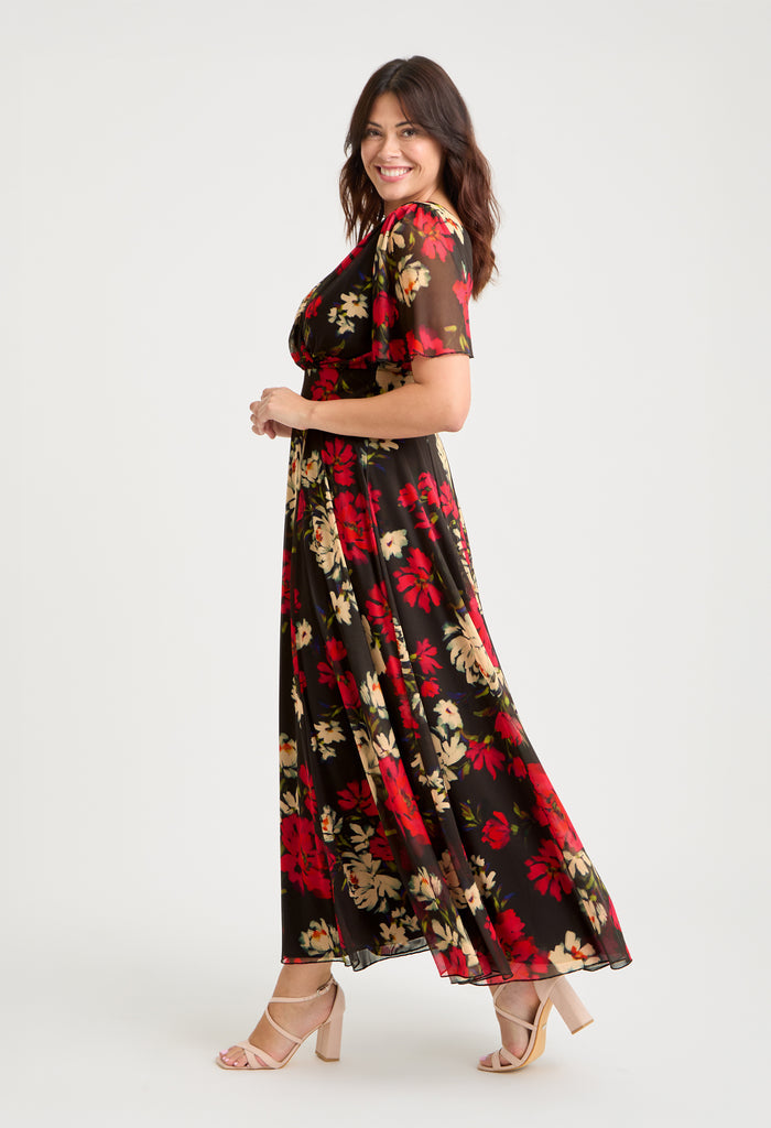 Isabelle Curve+ Float Sleeve Maxi Dress