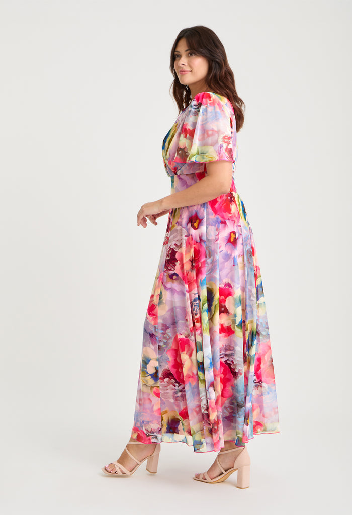 Isabelle Curve+ Float Sleeve Maxi Dress