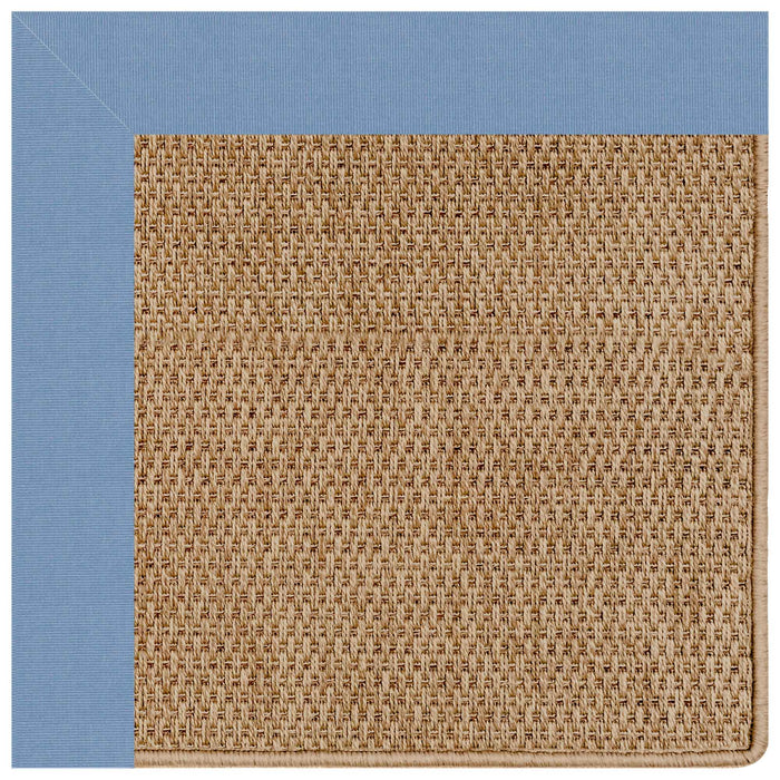 Islamorada-Basketweave Canvas Air Blue Indoor/Outdoor Bordere Rectangle image