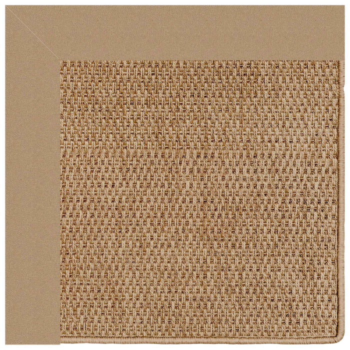 Islamorada-Basketweave Canvas Camel Indoor/Outdoor Bordere Rectangle image