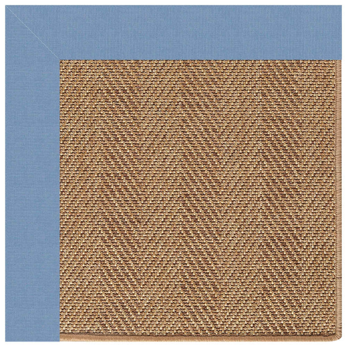 Islamorada-Herringbone Canvas Air Blue Indoor/Outdoor Bordere Octagon image