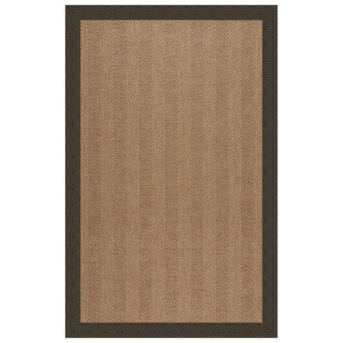 Islamorada-Herringbone Fortuna Lava Indoor/Outdoor Bordere Rectangle image