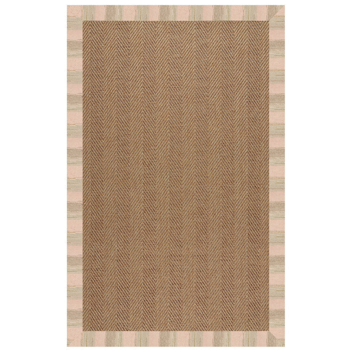 Islamorada-Herringbone Sicily Olive Indoor/Outdoor Bordere Rectangle image