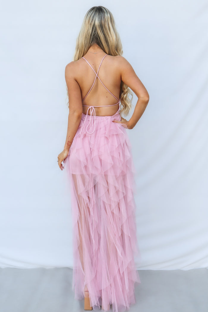 Jacinda Maxi Dress - Blush - Runway Goddess