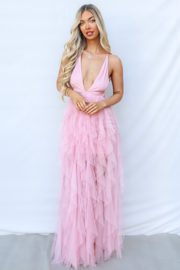 Jacinda Maxi Dress - Blush - Runway Goddess