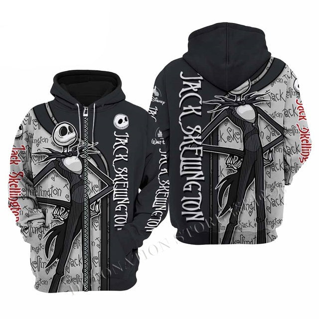 Jack Skellington 3D Printed Flannelette Hoodies
