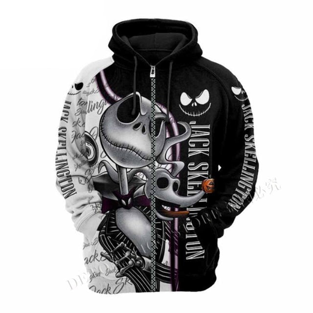 Jack Skellington 3D Printed Flannelette Hoodies