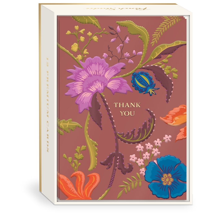 Jacobean Tile Thank You Boxed Notes