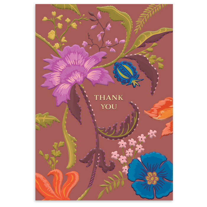 Jacobean Tile Thank You Boxed Notes