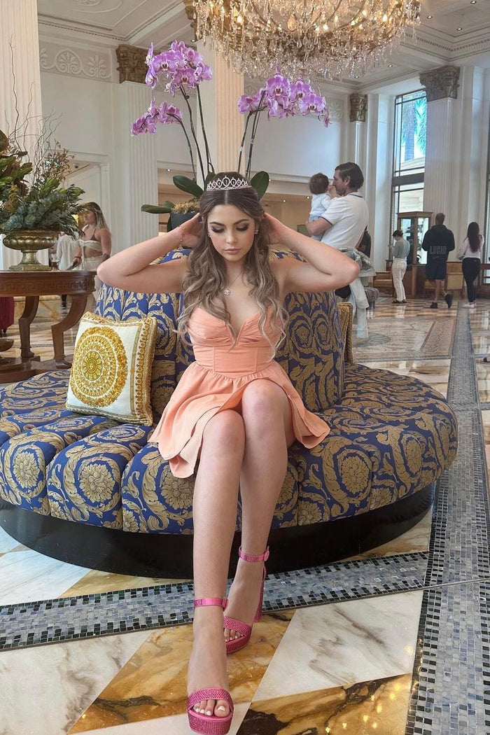 Jasbelle Dress - Orange - Runway Goddess