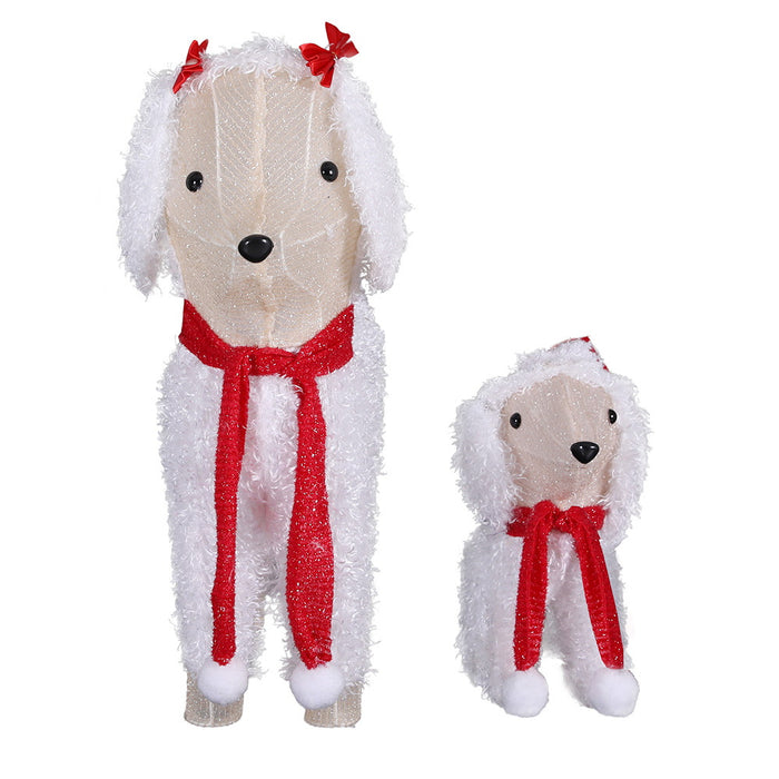 Jingle Jollys Christmas Lights 60 LED Fairy Light 2pcs Dog Decorations Set