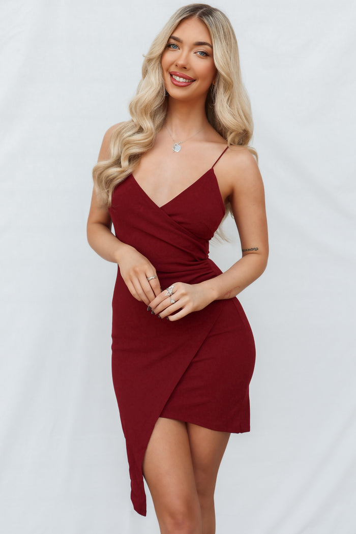 Jordyn Bodycon Dress - Wine - Runway Goddess