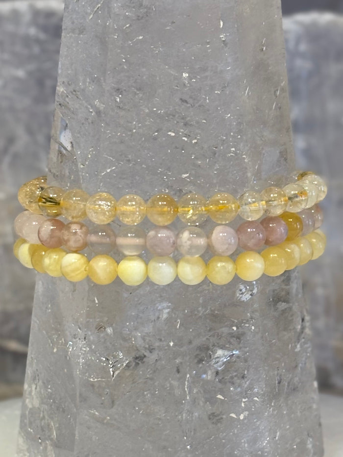 Joy & Happiness, Set of 3 Beaded Bracelets