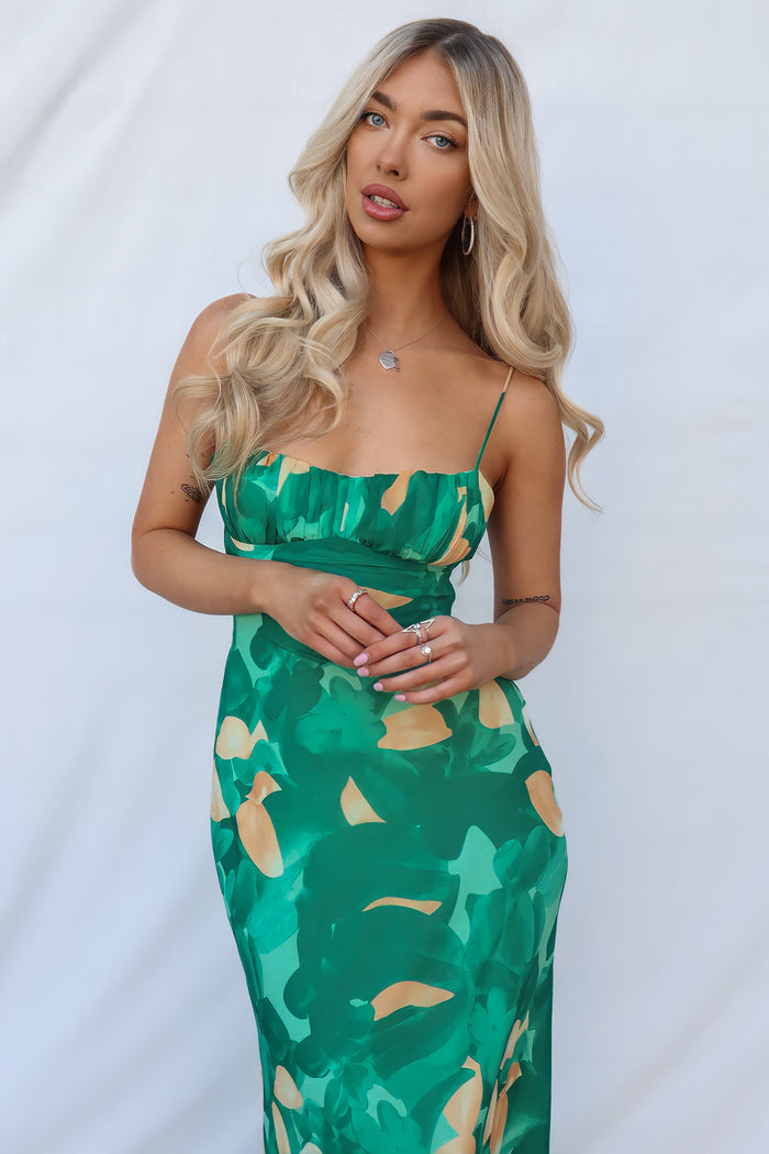 July Maxi Dress - Green - Runway Goddess