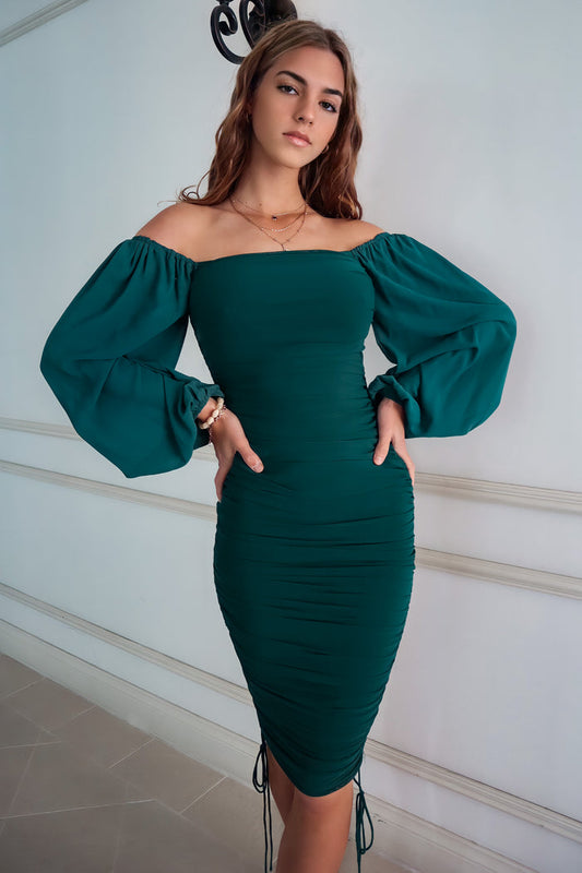 Jupiter Mesh Midi - Green - Runway Goddess