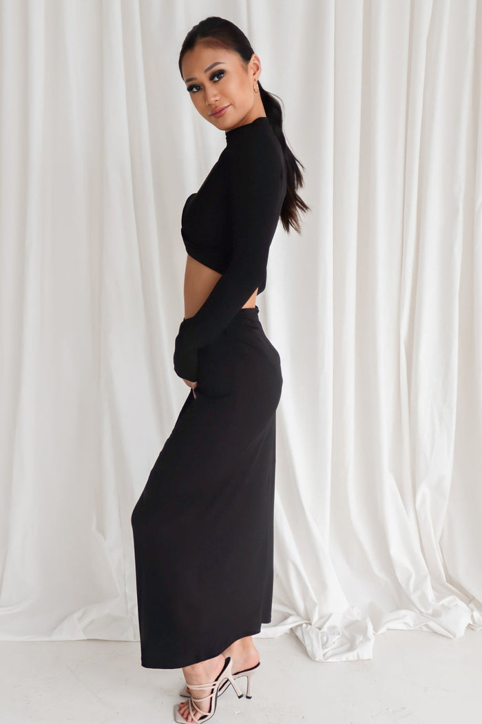 Kaila Set Skirt - Black - Runway Goddess