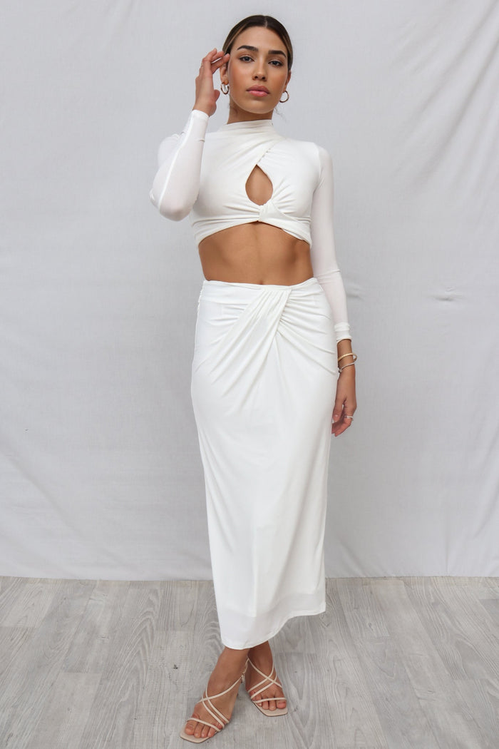 Kaila Set Skirt - White - Runway Goddess