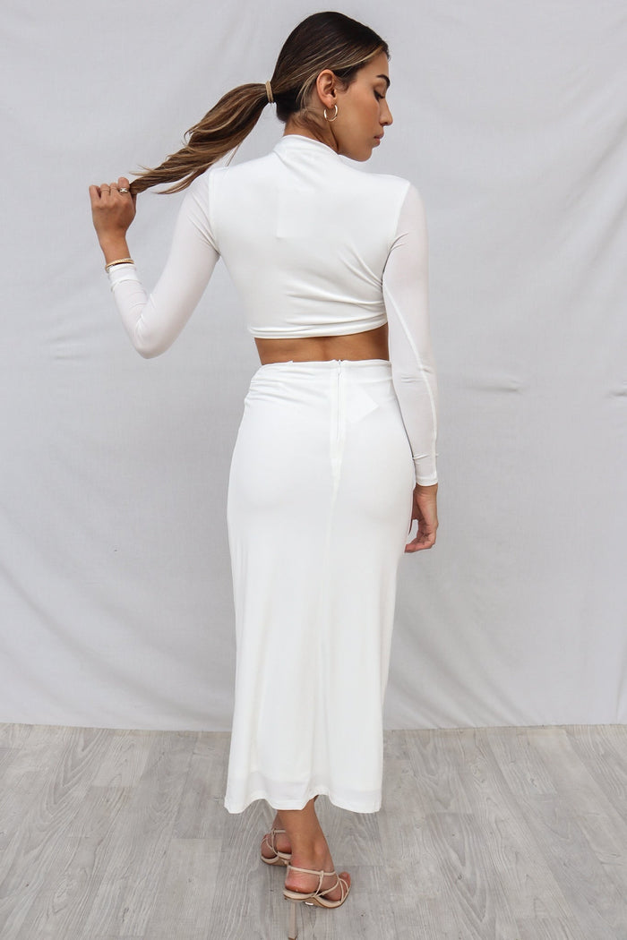 Kaila Set Skirt - White - Runway Goddess