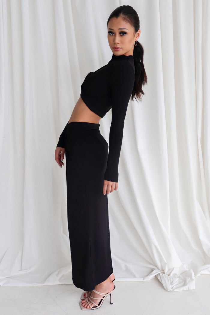 Kaila Set Top - Black - Runway Goddess