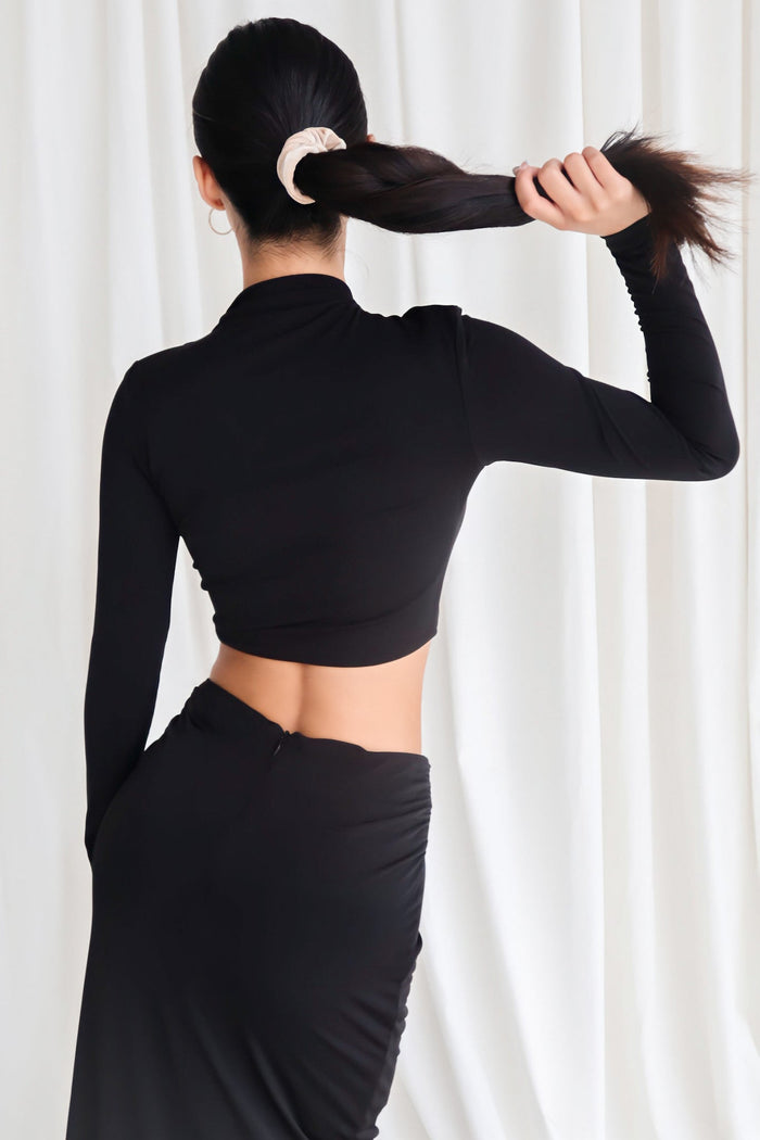 Kaila Set Top - Black - Runway Goddess
