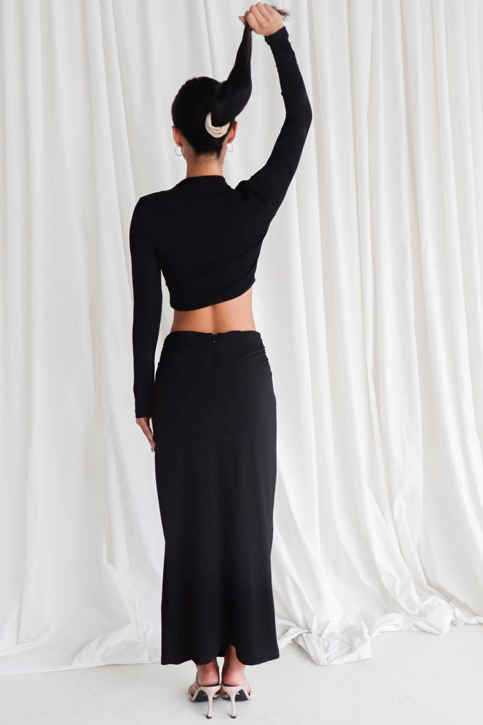 Kaila Set Top - Black - Runway Goddess
