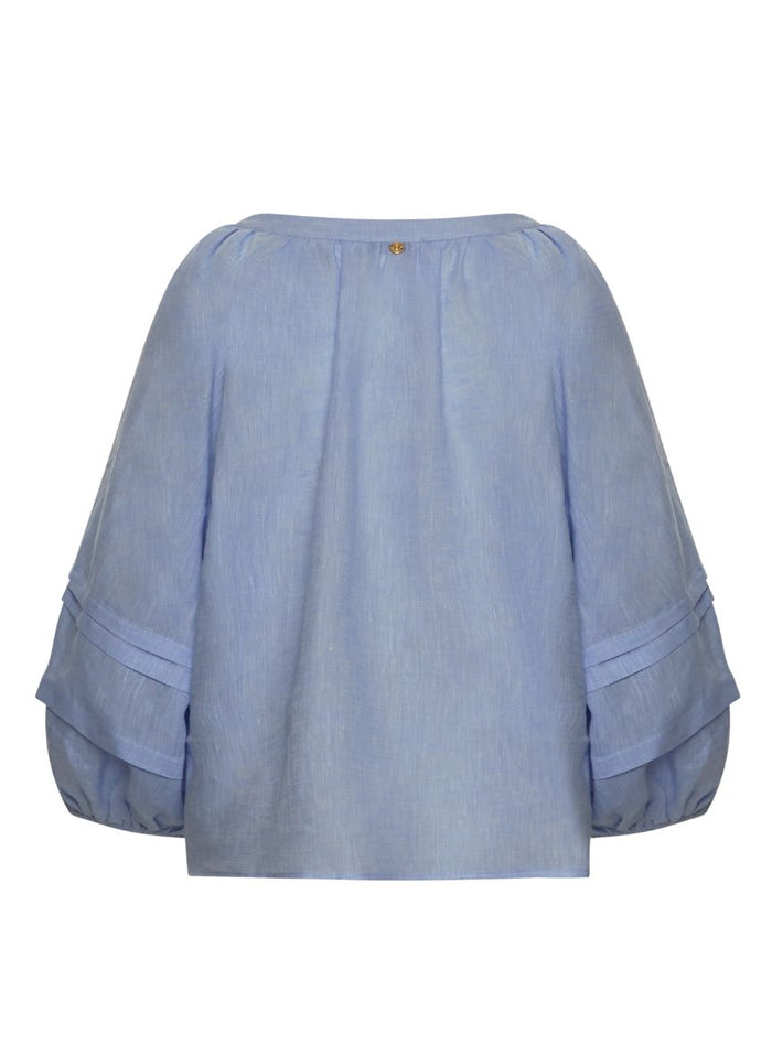 Blouses APOELLA Kalli Balloon Sleeve Top Sky Apoella