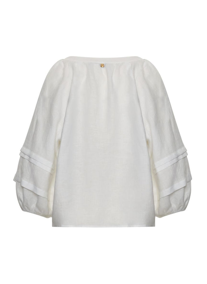 Blouses APOELLA Kalli Balloon Sleeve Top White Apoella
