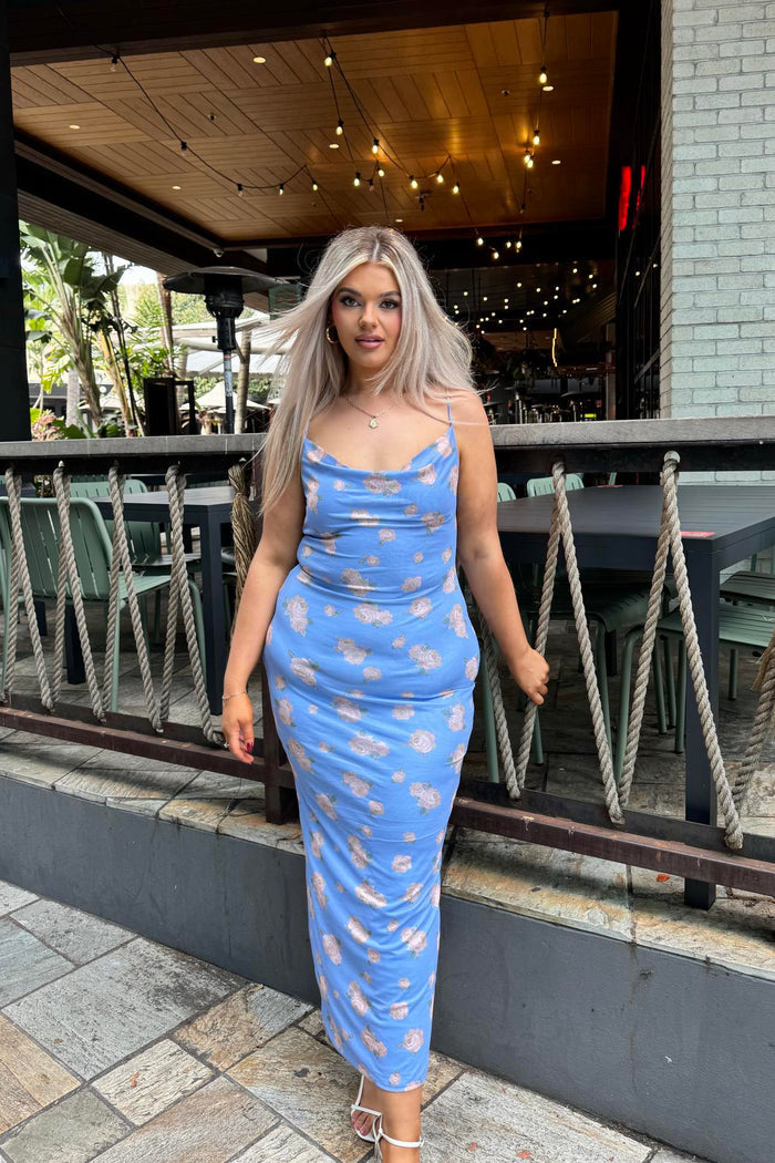 Kansis Maxi Dress - Blue - Runway Goddess