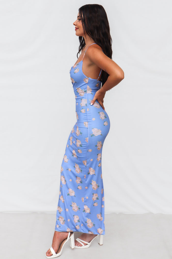 Kansis Maxi Dress - Blue - Runway Goddess