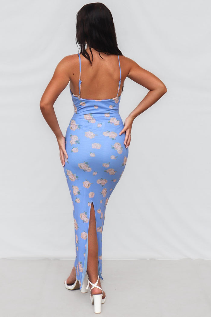 Kansis Maxi Dress - Blue - Runway Goddess
