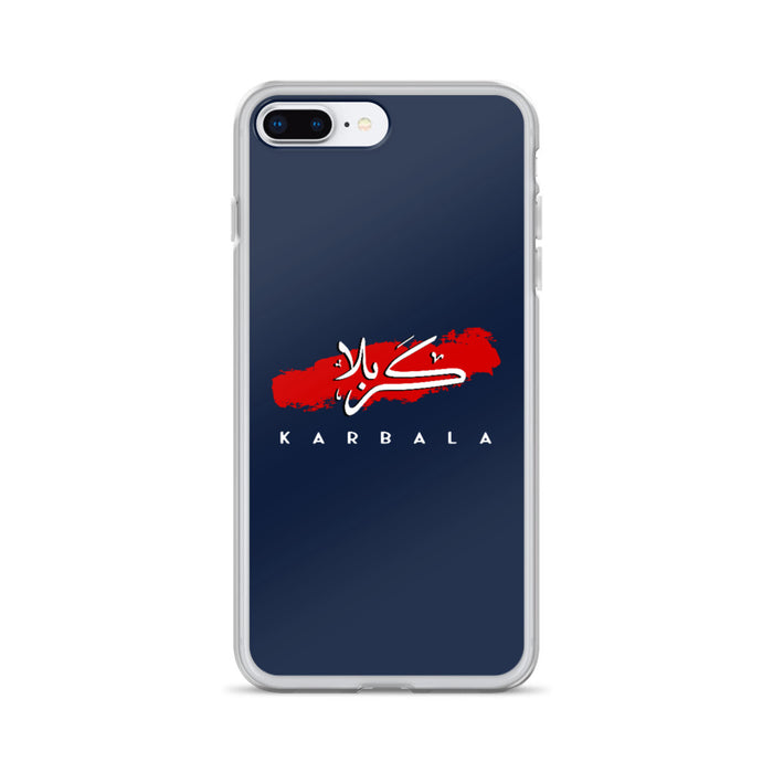 Karbala Arabic Calligraphy - iPhone Case Navy Blue