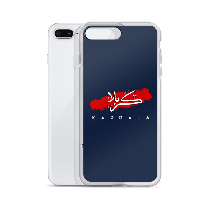 Karbala Arabic Calligraphy - iPhone Case Navy Blue