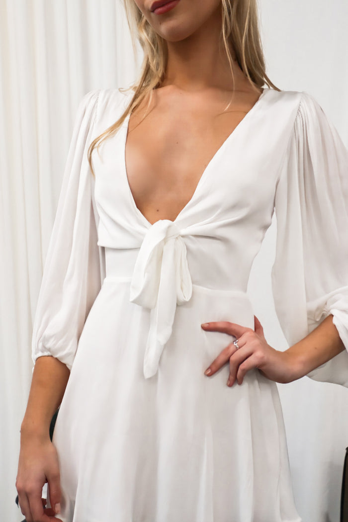 Karma Mini Dress - White - Runway Goddess