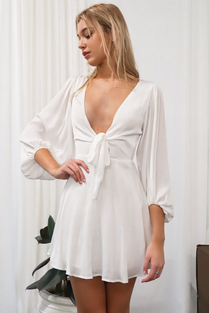 Karma Mini Dress - White - Runway Goddess