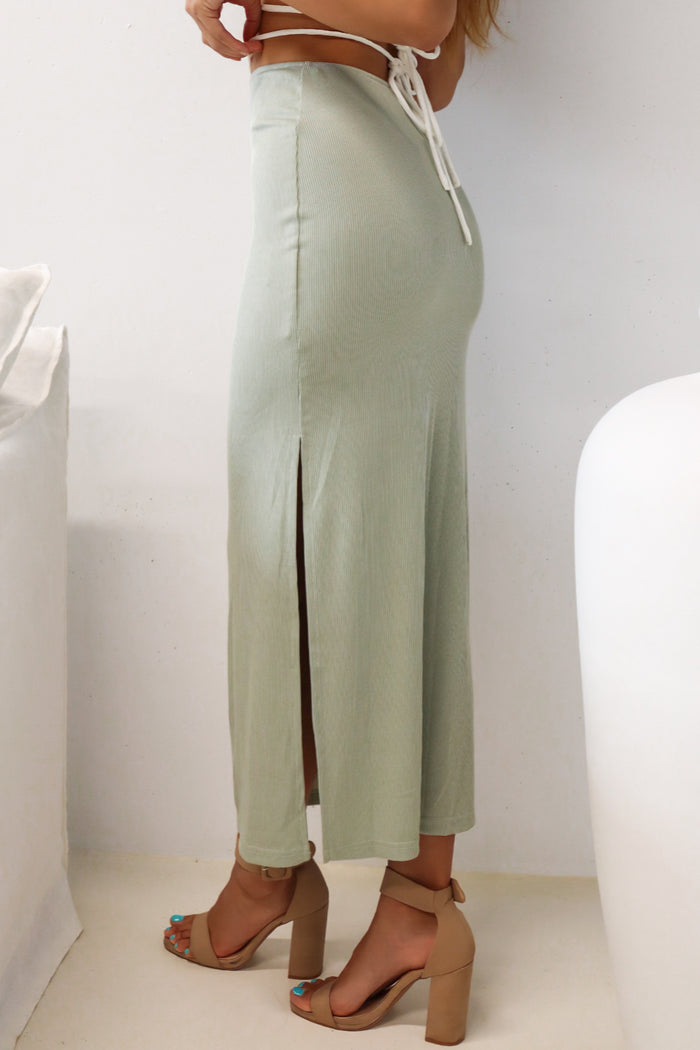 Kennedy Set Skirt - Sage Green - Runway Goddess