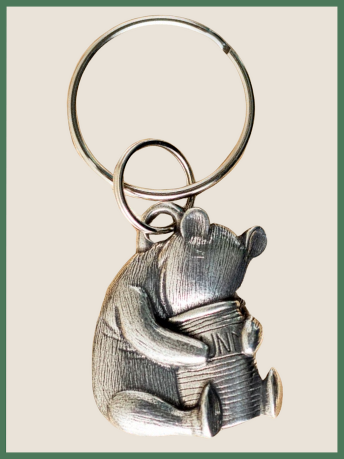 Key Ring - Danforth Pewter Pooh With Hunny Pot