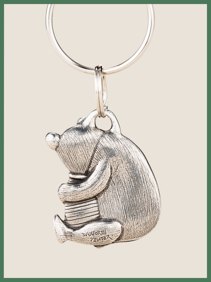 Key Ring - Danforth Pewter Pooh With Hunny Pot