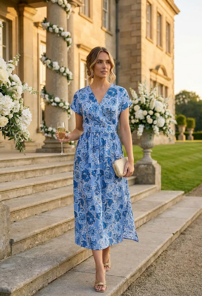 Kiki Floral Print Midi Dress