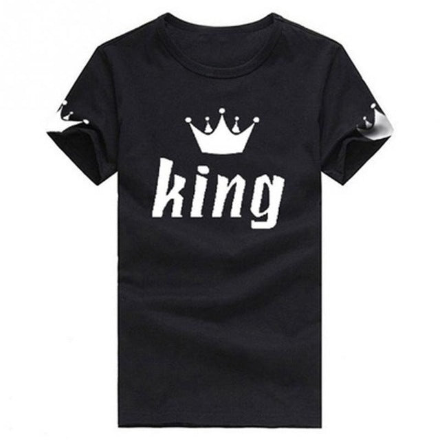 King & Queen Printed Crown T-Shirts