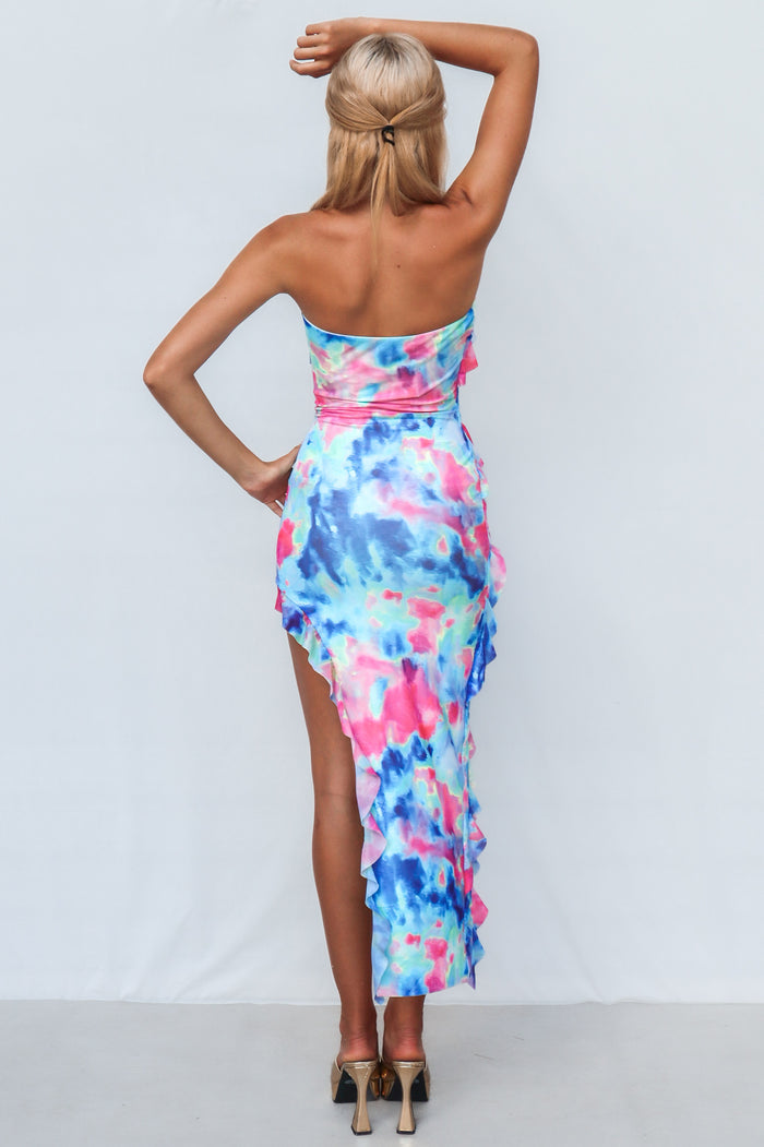 Kora Midi Dress - Rainbow - Runway Goddess